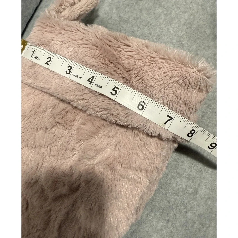 New 2 Blush Pink Faux Fur Christmas Stockings Soft Plush Holiday Decor 18
